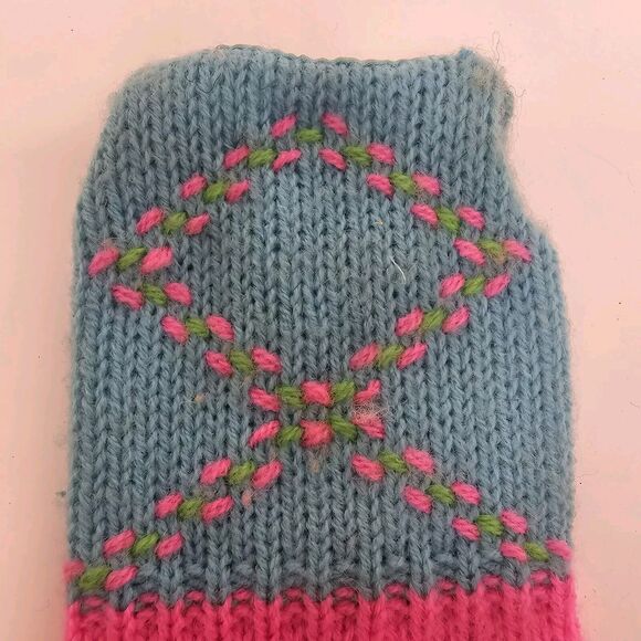 Vintage Barbie Doll Mod Mini Blue Pink Green 60's Knit Dress #1804 Dress Only - Picture 3 of 5